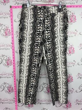 Jules & Leopold pants snake print Black and White Snake Print Pants